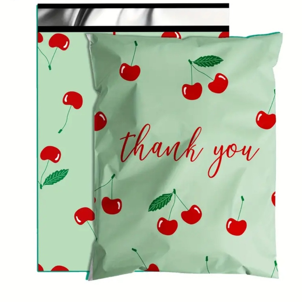 20 Cherry Poly Mailers 10x13”